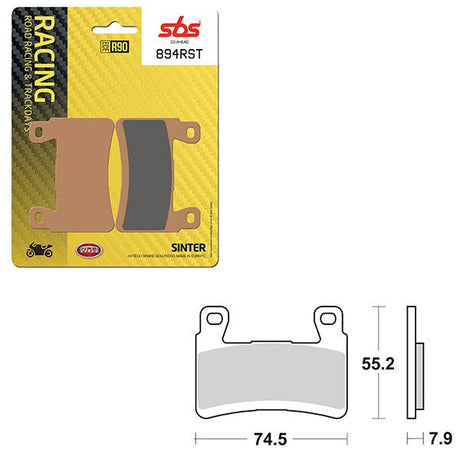 SBS ROAD RACING & TRACKDAYS SINTER FRONT BRAKE PAD (6470894108) - DRIVEN Canada's Powersports 6470894108