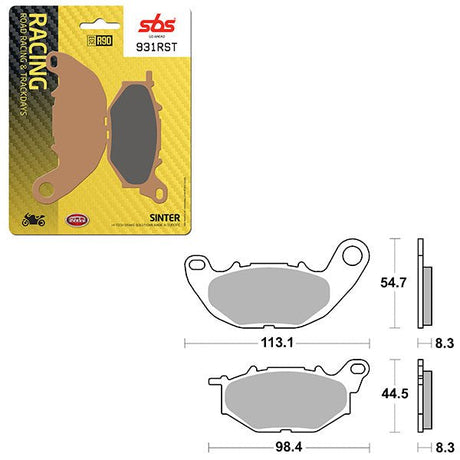 SBS ROAD RACING & TRACKDAYS SINTER FRONT BRAKE PAD (6470931108) - DRIVEN Canada's Powersports 6470931108