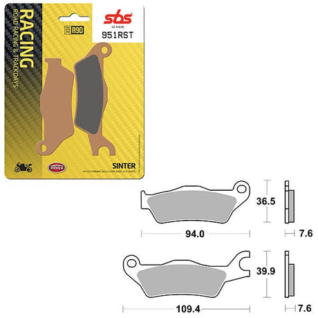 SBS ROAD RACING & TRACKDAYS SINTER FRONT BRAKE PAD (6470951108) - DRIVEN Canada's Powersports 6470951108