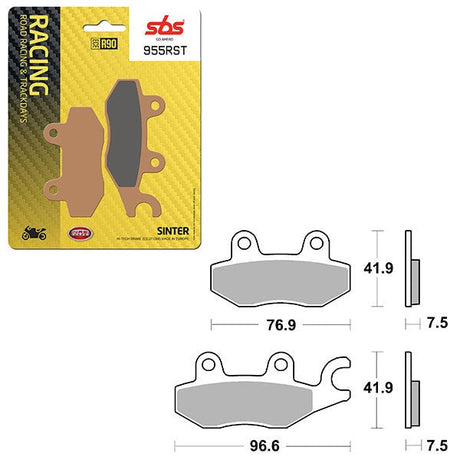 SBS ROAD RACING & TRACKDAYS SINTER FRONT BRAKE PAD (6470955108) - DRIVEN Canada's Powersports 6470955108