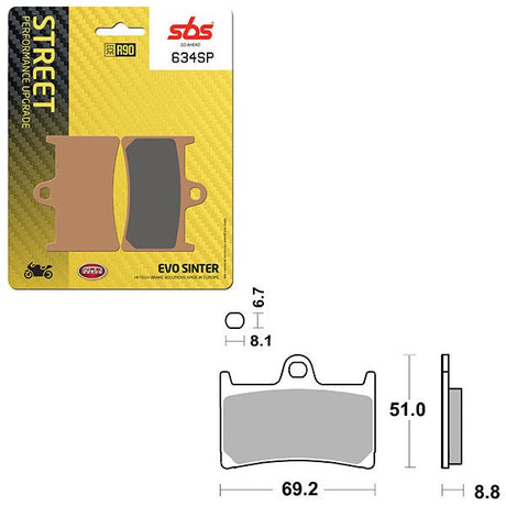 SBS SP EVO SINTER FRONT BRAKE PAD (6390634108) - DRIVEN Canada's Powersports 6390634108