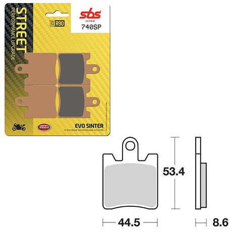 SBS SP EVO SINTER FRONT BRAKE PAD (6390740108) - DRIVEN Canada's Powersports 6390740108