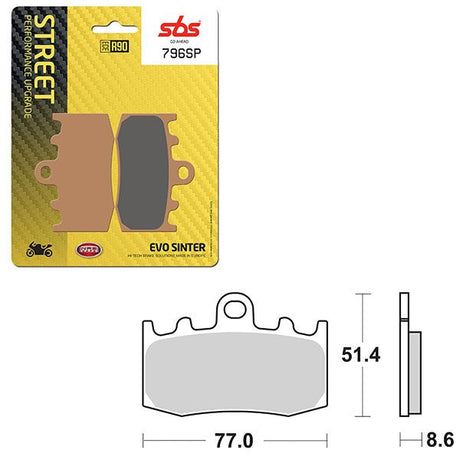 SBS SP EVO SINTER FRONT BRAKE PAD (6390796108) - DRIVEN Canada's Powersports 6390796108