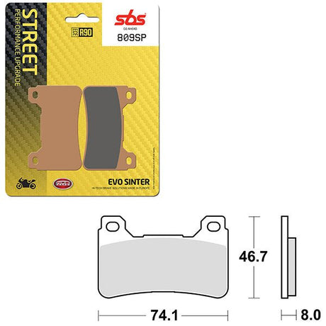 SBS SP EVO SINTER FRONT BRAKE PAD (6390809108) - DRIVEN Canada's Powersports 6390809108