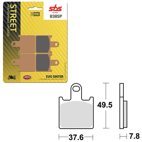 SBS SP EVO SINTER FRONT BRAKE PAD (6390838108) - DRIVEN Canada's Powersports 6390838108