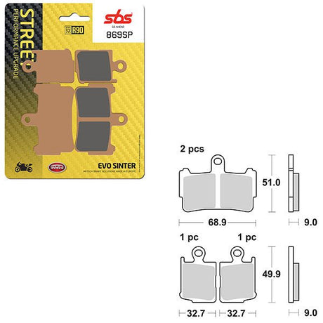 SBS SP EVO SINTER FRONT BRAKE PAD (6390869108) - DRIVEN Canada's Powersports 6390869108
