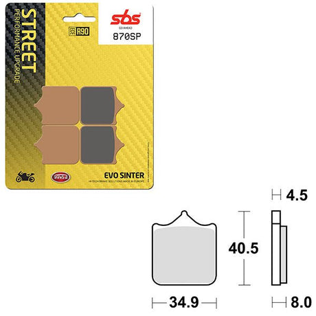SBS SP EVO SINTER FRONT BRAKE PAD (6390870108) - DRIVEN Canada's Powersports 6390870108