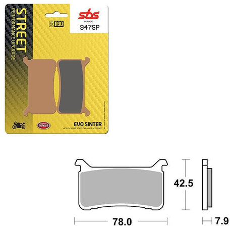 SBS SP EVO SINTER FRONT BRAKE PAD (6390947108) - DRIVEN Canada's Powersports 6390947108