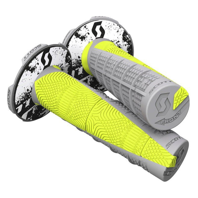 SCOTT USA DUECE MX GRIPS WITH DONUTS GREY/NEON YELLOW (219627 - 5776) - Driven Powersports Inc.889143674206219627 - 5776