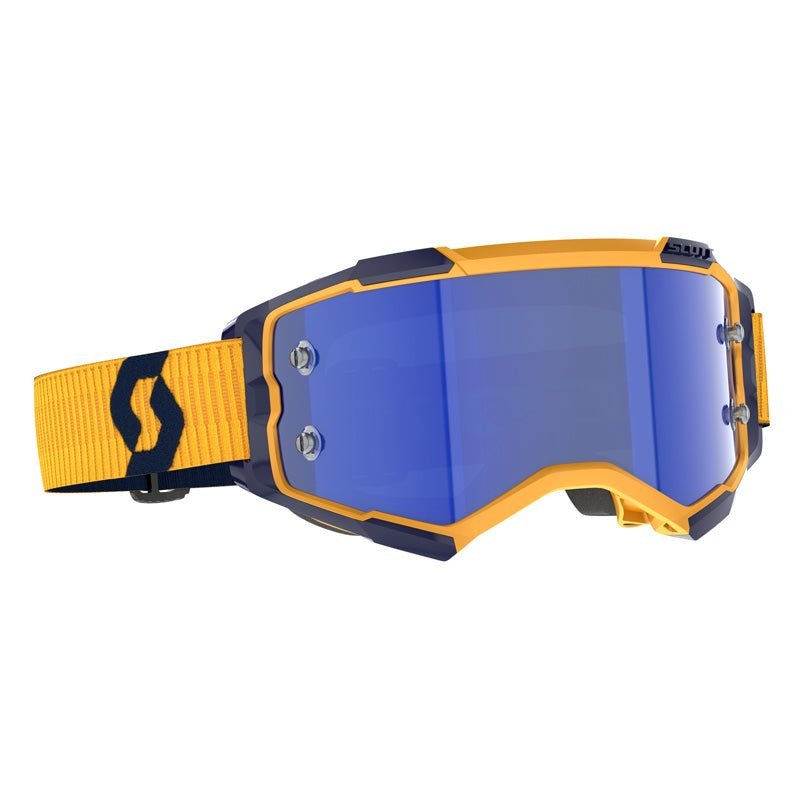 Scott Fury Goggles Dark Yellow/Dark Blue Blue Chrome Works - DRIVEN Canada's Powersports 196530065159272828-7704349