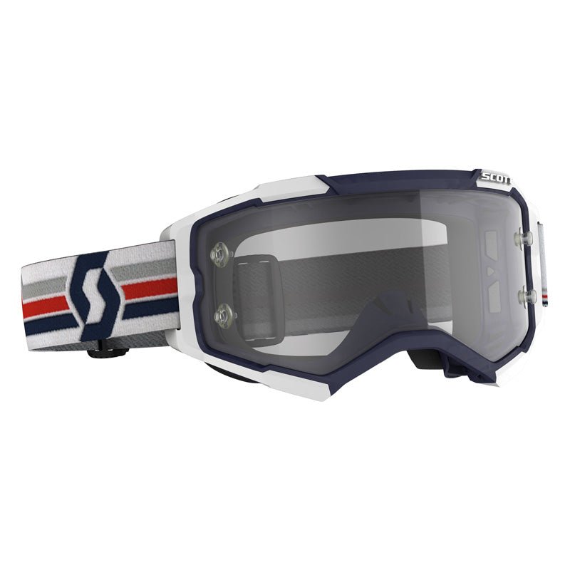 SCOTT USA FURY MX GOGGLES (BLUE/WHITE - CLEAR WORKS) Blue/White Clear - Driven Powersports