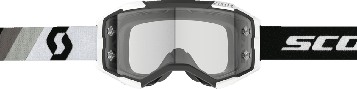 SCOTT FURY GOGGLES PREMIUM BLACK/WHITE - CLEAR WORKS - Driven Powersports Inc.7615523902019274514 - 7702113