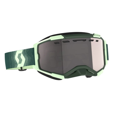 SCOTT USA FURY SNOWMOBILE GOGGLES (DARK GREEN/MINT GREEN - SILVER CHROME) Silver - Driven Powersports
