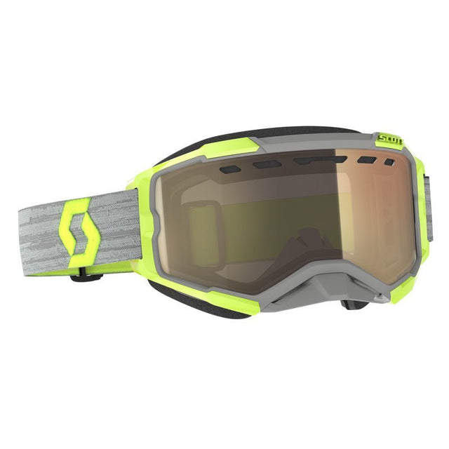 SCOTT USA FURY SNOWMOBILE GOGGLES (GREY/YELLOW - LIGHT SENSITIVE BRONZE CHROME) (278604 - 1120245) - Driven Powersports Inc.192820561479278604 - 1120245
