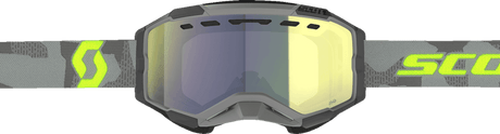 SCOTT FURY SNOWMOBILE GOGGLES (LIGHT GREY/NEON YELLOW - YELLOW CHROME) - Driven Powersports Inc.7615523902118278605 - 7697335