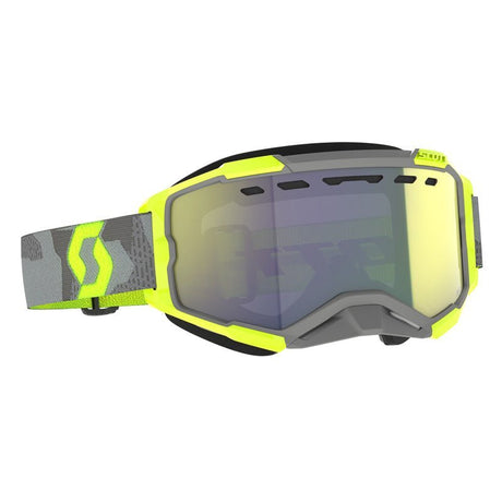 SCOTT FURY SNOWMOBILE GOGGLES (LIGHT GREY/NEON YELLOW - YELLOW CHROME) - Driven Powersports Inc.7615523902118278605 - 7697335