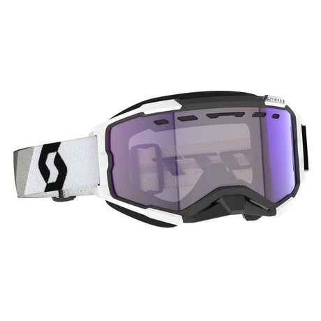 Scott Fury Snowmobile Goggles (Premium Black/White Light Sensitive Blue Chrome) - DRIVEN Canada's Powersports 196530065296278604-7702307
