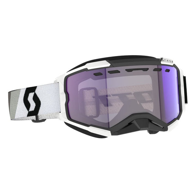 Scott Fury Snowmobile Goggles (Premium Black/White Light Sensitive Blue Chrome) - DRIVEN Canada's Powersports 196530065296278604-7702307