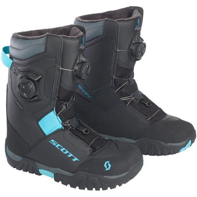 SCOTT USA KULSHAN SNOWMOBILE WOMEN'S BOOTS - BLACK/BRIGHT BLUE (7.5/39) (279508 - 6713039) - Driven Powersports Inc.7615523047321279508 - 6713039