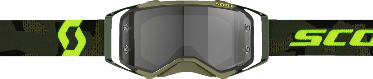 SCOTT USA PROSPECT GOGGLES KHAKI GREEN/NEON YELLOW LIGHT SENSITIVE GREY WORKS - DRIVEN Canada's Powersports 196530065876272820 - 7701327