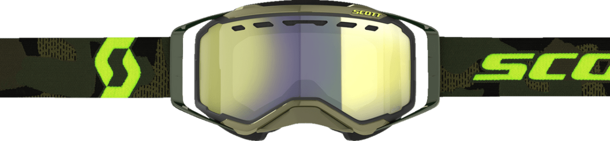 SCOTT PROSPECT SNOWMOBILE GOGGLES (KAKI GREEN/NEON YELLOW - YELLOW CHROME) - Driven Powersports Inc.7615523902729272846 - 7701335