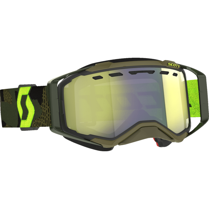 SCOTT USA PROSPECT SNOWMOBILE GOGGLES (KAKI GREEN/NEON YELLOW YELLOW CHROME) - DRIVEN Canada's Powersports 7615523902729272846 - 7701335