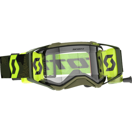 SCOTT USA PROSPECT SUPER WFS GOGGLES KHAKI GREEN/NEON YELLOW CLEAR WORKS - DRIVEN Canada's Powersports 196530065982278595 - 7701113