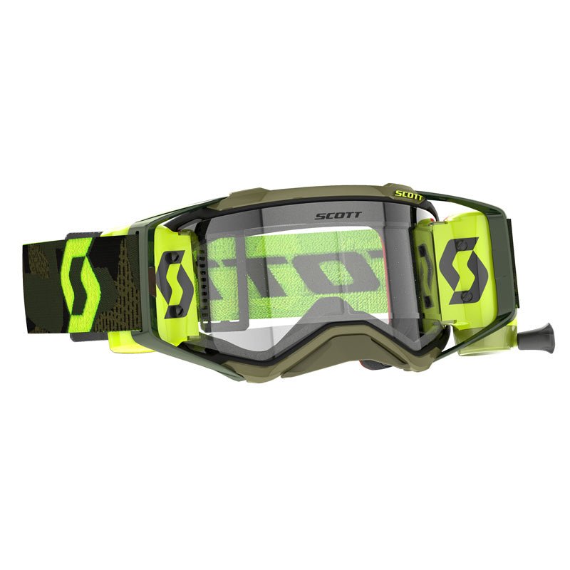 Scott Prospect Super WFS Goggles Khaki Green/Neon Yellow Clear Works - DRIVEN Canada's Powersports 196530065982278595-7701113