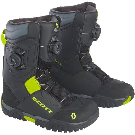 SCOTT USA KULSHAN SNOWMOBILE BOOTS - BLACK/YELLOW (10/44) (279507 - 6802044) - Driven Powersports Inc.7615523047574279507 - 6802044