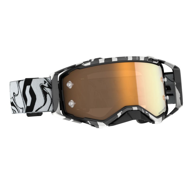 SCOTT USA PROSPECT AMPLIFIER MX GOGGLES (MARBLE BLACK/WHITE - GOLD CHROME WORKS) (285536 - 7082324) - Driven Powersports Inc.192820572239285536 - 7082324