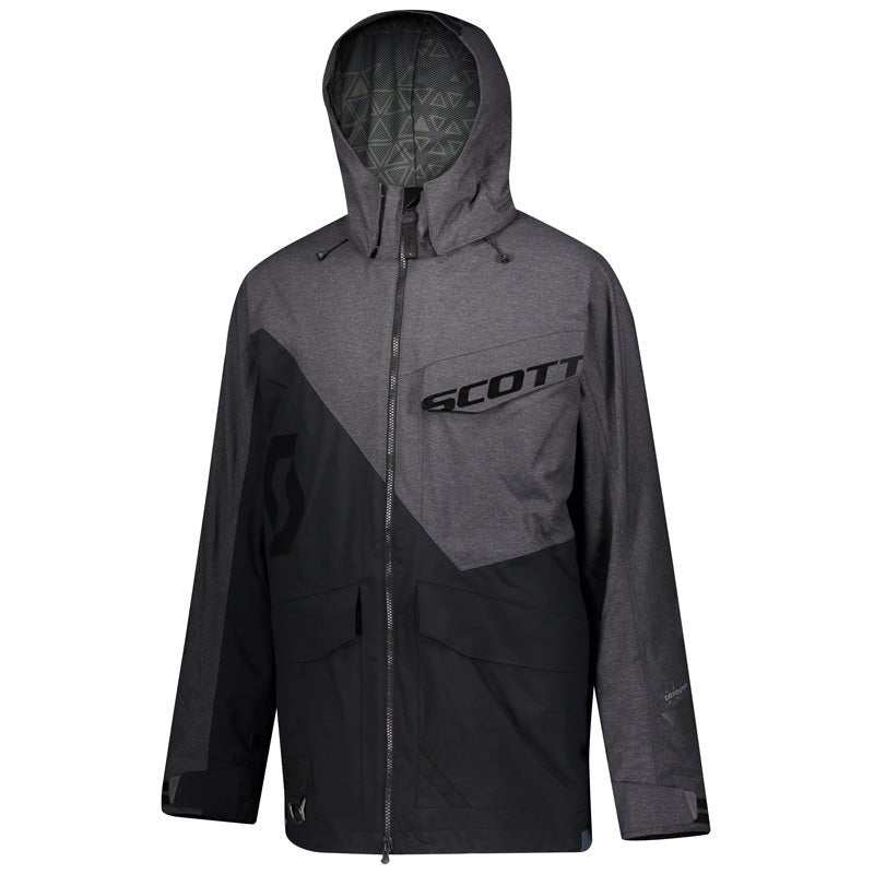 SCOTT USA XT SHELL DRYO JACKET - BLACK/MELANGE GREY (2XL) - Driven Powersports Inc.7613368992035278413 - 6760006
