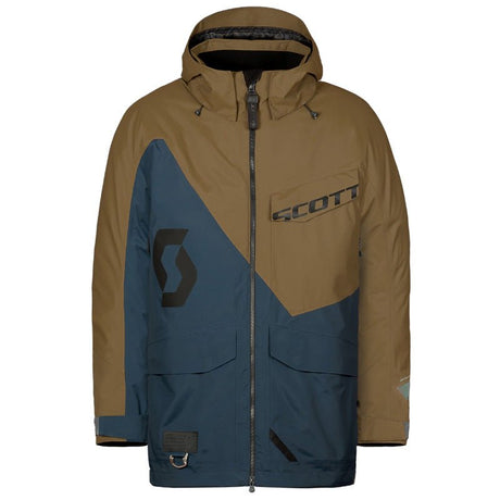 SCOTT USA XT SHELL DRYO JACKET - EARTH BROWN/DARK BLUE (L) (278413 - 7030008) - Driven Powersports Inc.7615523631452278413 - 7030008
