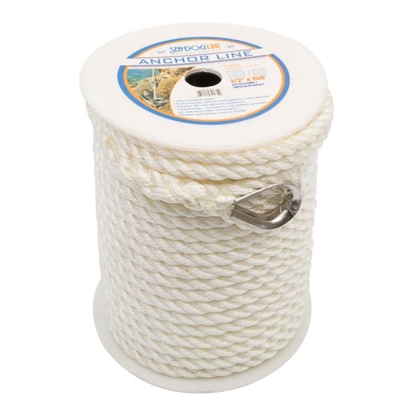 Sea - Dog Double Braided Nylon Anchor Line - DRIVEN Canada's Powersports 035514302685302110150G/W-1