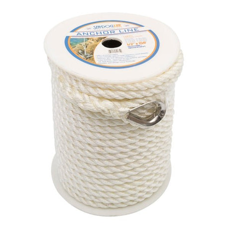 Sea - Dog Double Braided Nylon Anchor Line - DRIVEN Canada's Powersports 035514302685302110150G/W-1