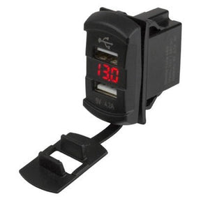 Sea - Dog Double USB Voltmeter - DRIVEN Canada's Powersports 035514428682426527-1