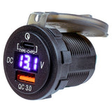 Sea - Dog USB 3.0 & USB - C Power Socket With Voltmeter - DRIVEN Canada's Powersports 035514433693426511-1