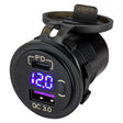 Sea - Dog USB 3.0 & USB - C Power Socket With Voltmeter - DRIVEN Canada's Powersports 035514432894426518