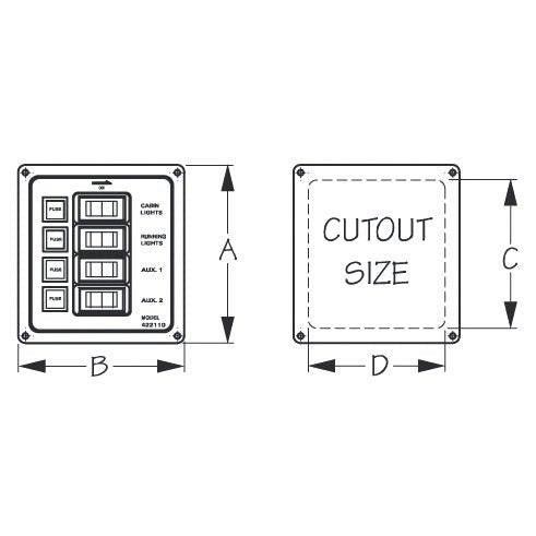 Sea - Dog Vertical Switch Panel Made In Aluminum - DRIVEN Canada's Powersports 035514423359422010-1