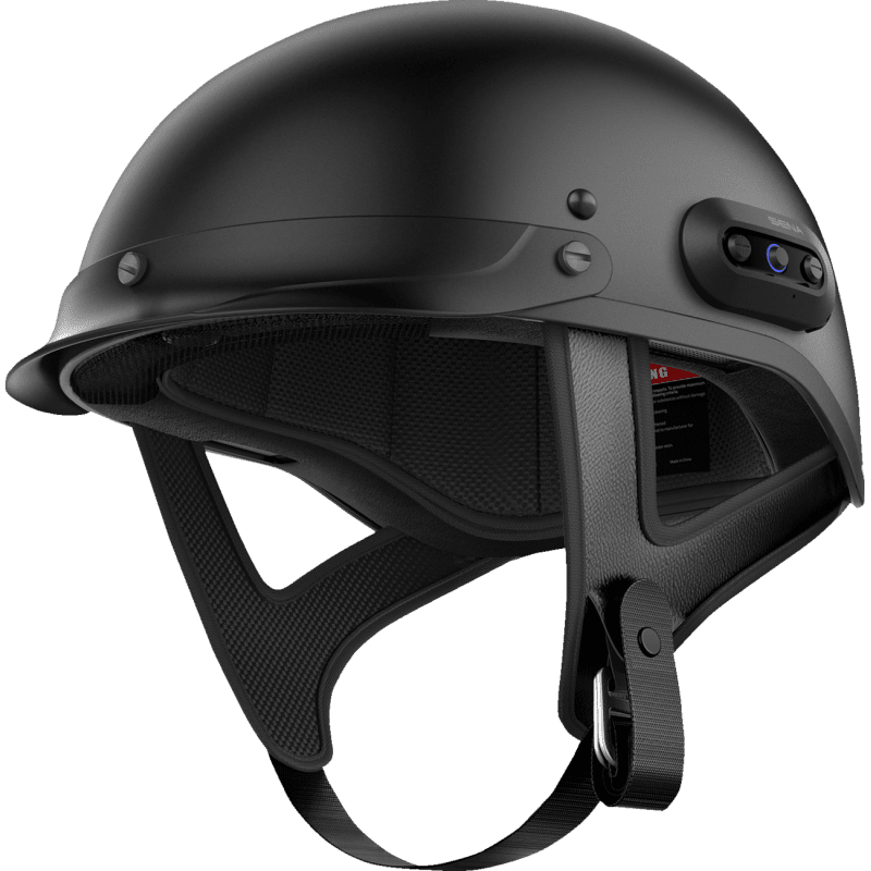 SENA CAVALRY-2, MESH HALF HELMET, Matte Black Left Side - Driven Powersports