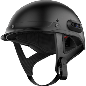 SENA CAVALRY-2, MESH HALF HELMET, Matte Black Left Side - Driven Powersports