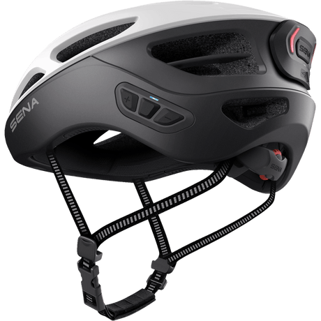 SENA CYCLING HELMET R1 EVO Matte White Back - Driven Powersports