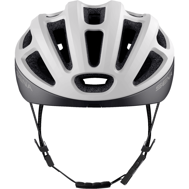 SENA CYCLING HELMET R1 EVO Matte White Front - Driven Powersports