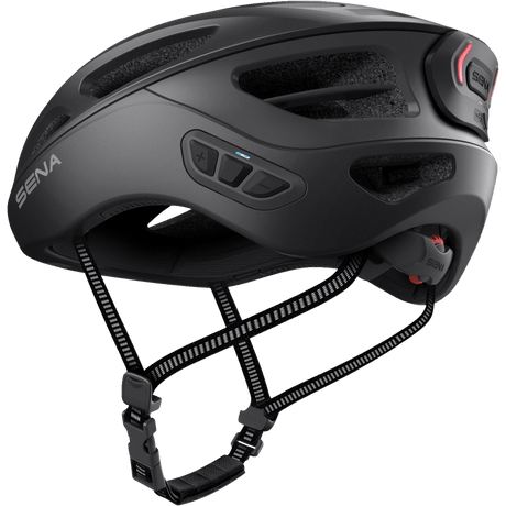 SENA CYCLING HELMET R1 EVO Matte Black Back - Driven Powersports