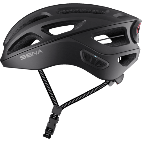 SENA CYCLING HELMET R1 EVO Matte Black Left Side - Driven Powersports