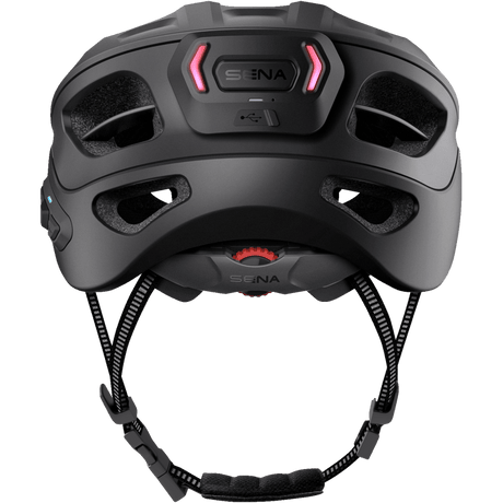 SENA CYCLING HELMET R1 EVO Matte Black Back - Driven Powersports