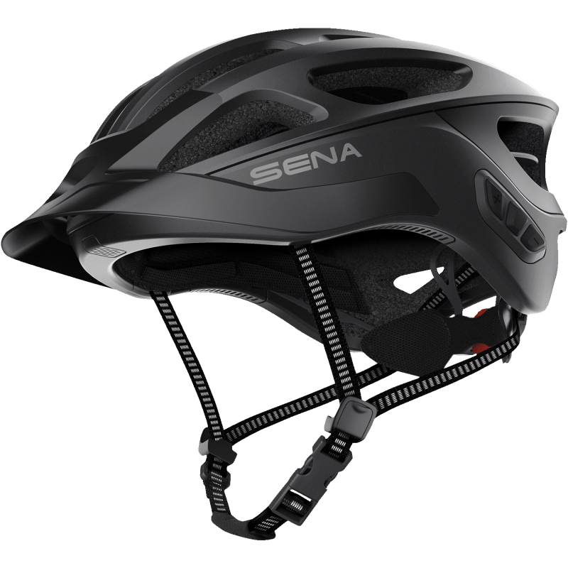 SENA CYCLING HELMET R1 EVO Matte Black Front - Driven Powersports