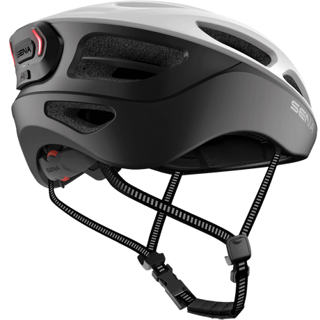 SENA CYCLING HELMET R1 EVO Matte White Back - Driven Powersports