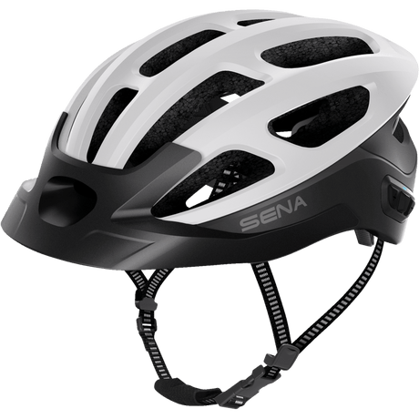 SENA CYCLING HELMET R1 EVO Matte White Front - Driven Powersports