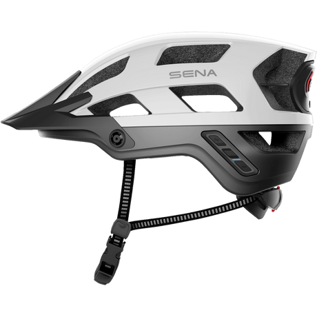 SENA M1 SENA MTB HELMET Matte White Left Side - Driven Powersports