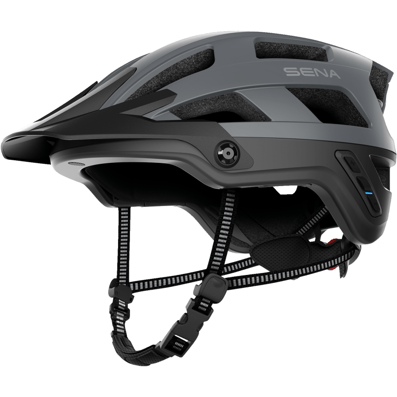 SENA M1 EVO SENA MTB HELMET Matte Gray Front - Driven Powersports